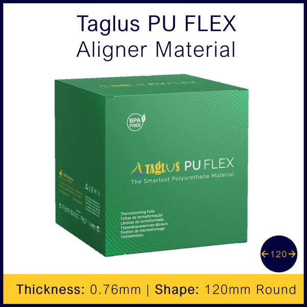 Taglus PU FLEX Aligner Material - 0.76mm x 120mm Round - 100 Sheets