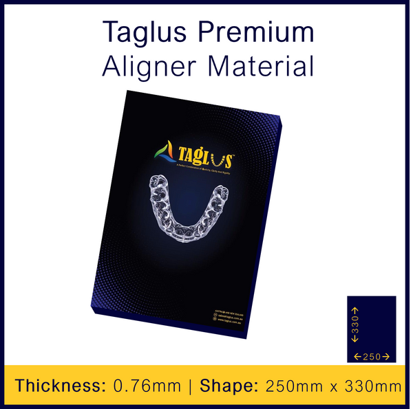 Taglus Premium Aligner Material - 0.76mm x 250mm x 330mm - 50 sheets