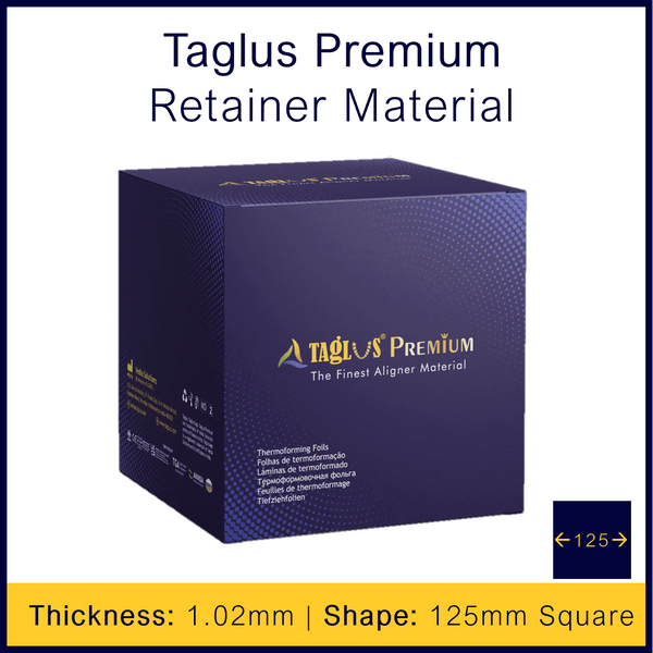 Taglus Premium Retainer Material - 1.02mm x 125mm Square - 100 Sheets