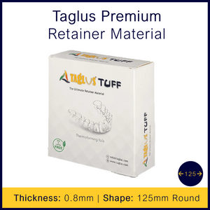 Taglus TUFF Retainer Material - 0.8mm x 125mm Round - 50 Sheets